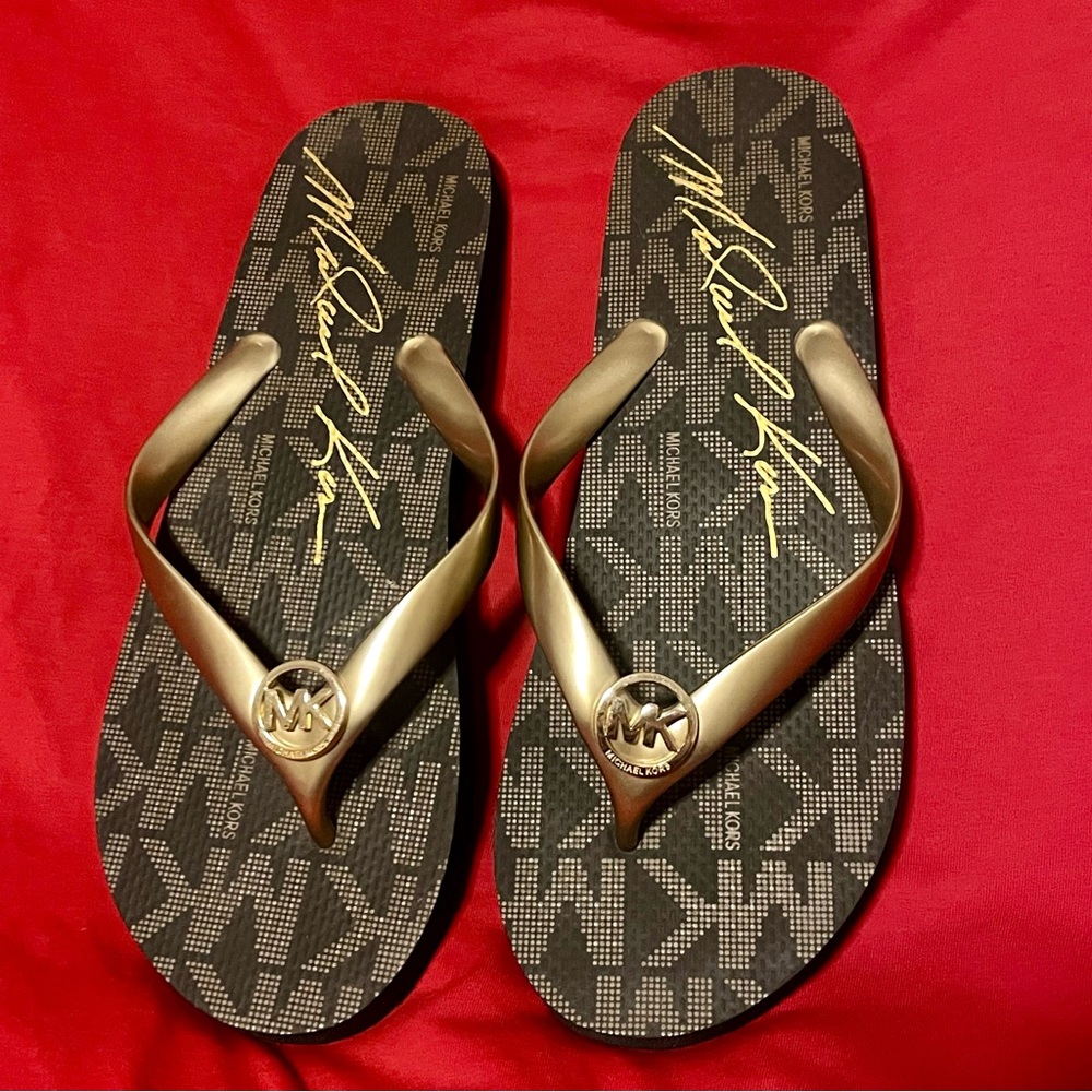 Wmns Michael Kors Monogram Sandals (9)